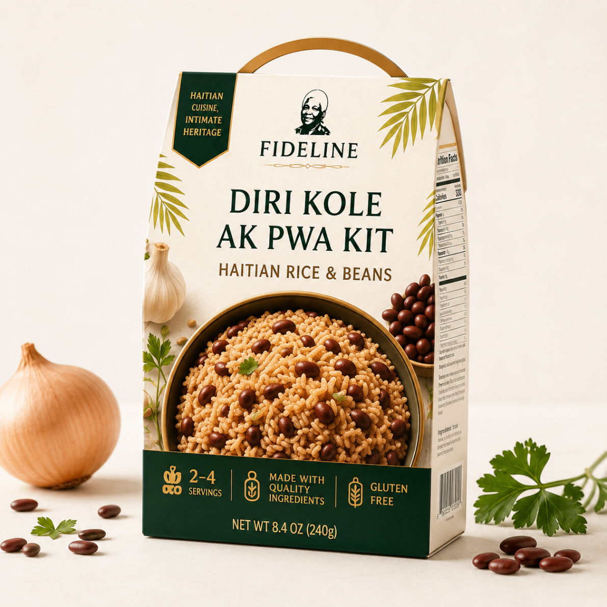 Diri Kole ak Pwa packaging